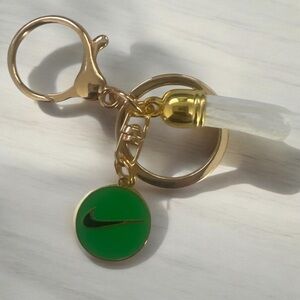 Gold and Green Keychain Accessory